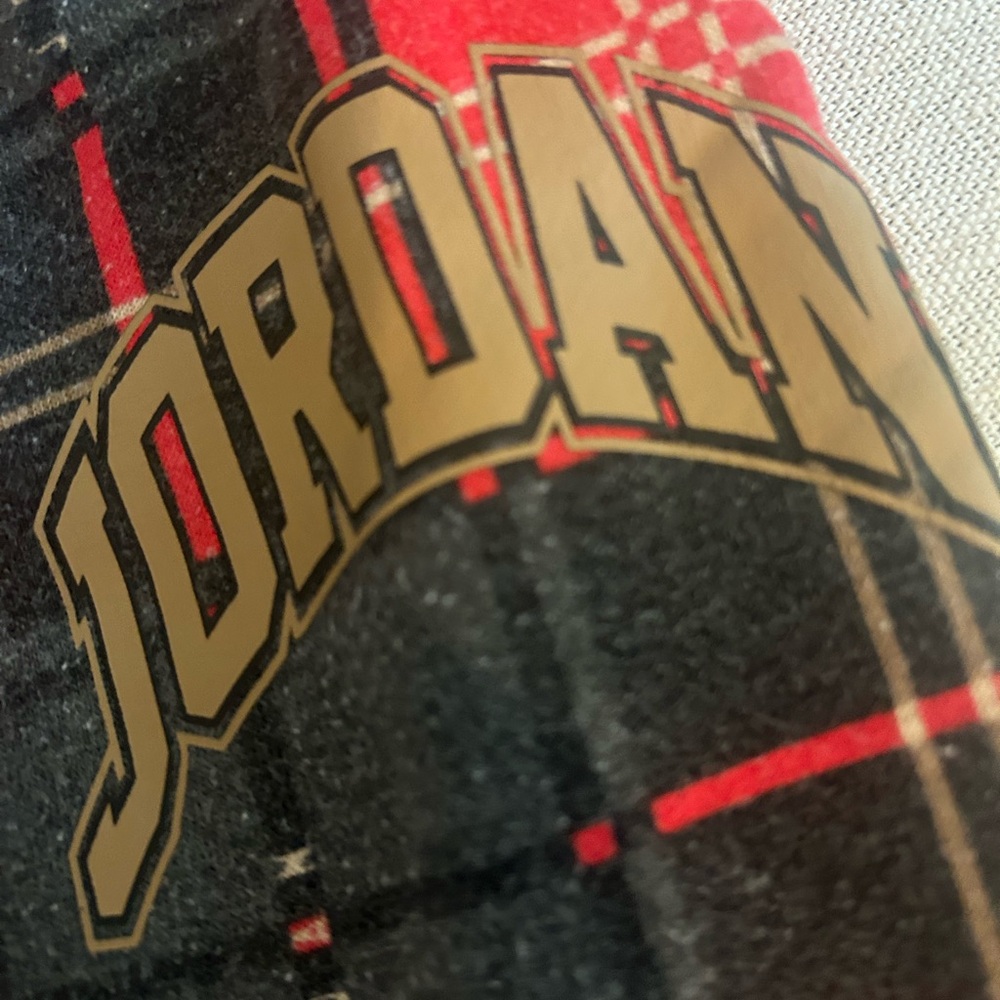 Jordan Black and Red Joggers Sweatpants